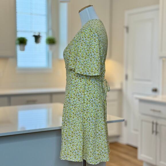 ASOS Design | Yellow Floral Button-Down Mini Dress - Picture 2 of 7